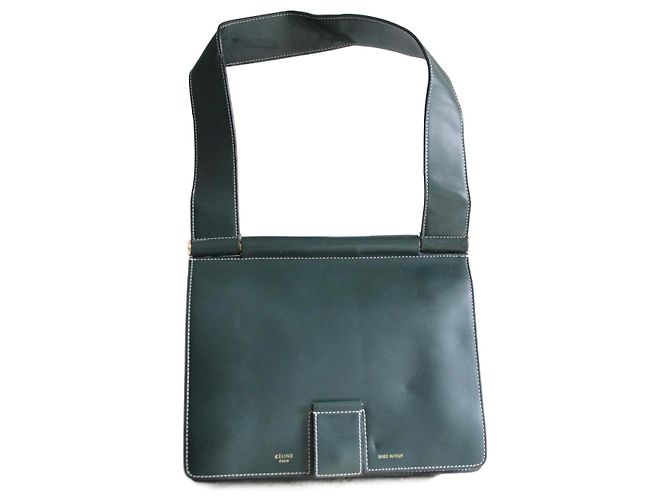 Sac à main Céline Tab Bag en cuir vert sapin Vert foncé