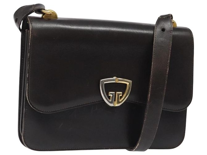 Borsa a Spalla GUCCI in Pelle Marrone Oro Auth 121613 D'oro