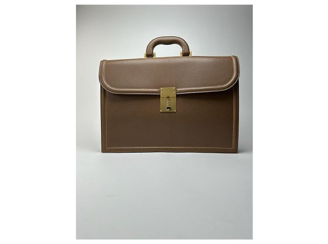 Vintage gucci Leather briefcase brown