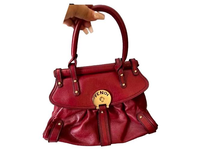 Chef Fendi Handtasche aus Leder Rot