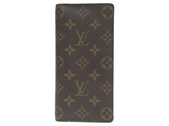 Louis Vuitton Monogram Portefeuille Brazza Wallet Brown Cloth  ref.2230222