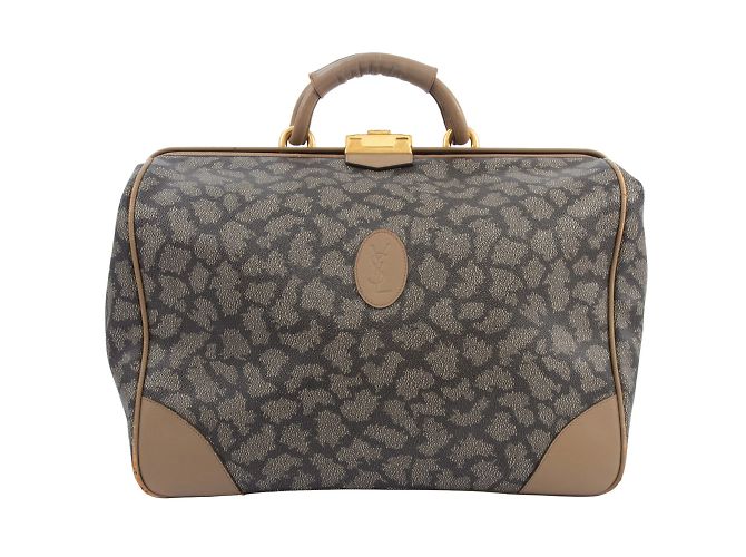 Bolso Doctor Bag Yves Saint Laurent Castaño Beige