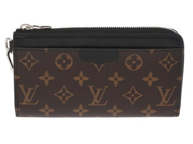 Louis Vuitton Monogram Macassar Zippy Dragonne Long Wallet Brown Black Patent leather  ref.2231448