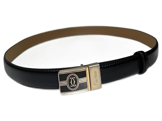Vintage Cartier Ledergürtel schwarz