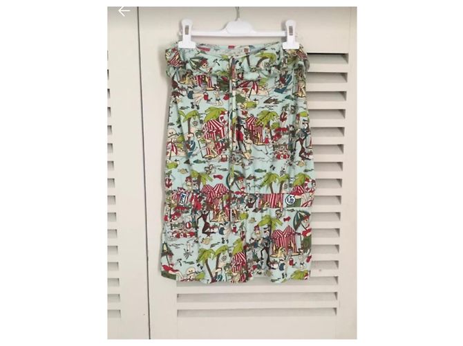 Galliano Cotton Playsuit Multicolore