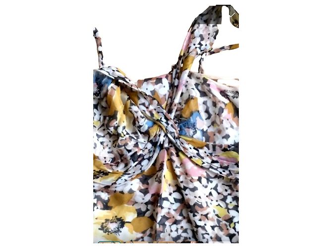 Top in seta multicolore John Galliano