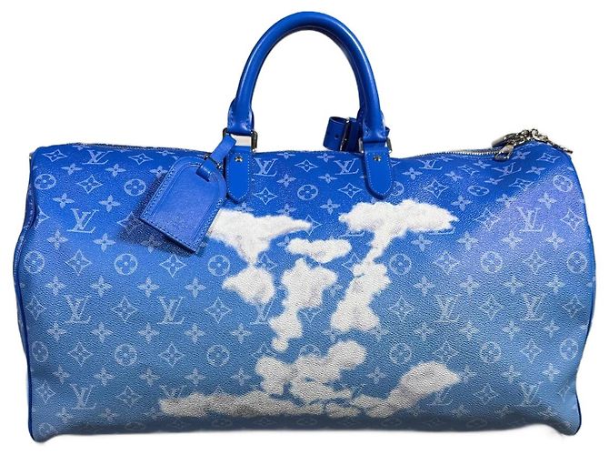 Abbesses Louis Vuitton Keepall 50 Cloud Bleu Bleu clair Bleu foncé