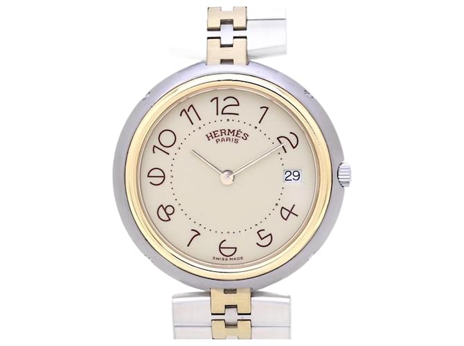 Hermès Hermes Profile Stainless Steel Gold Plated Men's Watch  ref.2232461