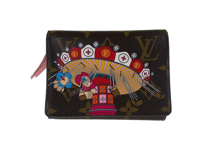 Portafoglio Victorine Monogram Vivienne di Louis Vuitton Marrone Rosa