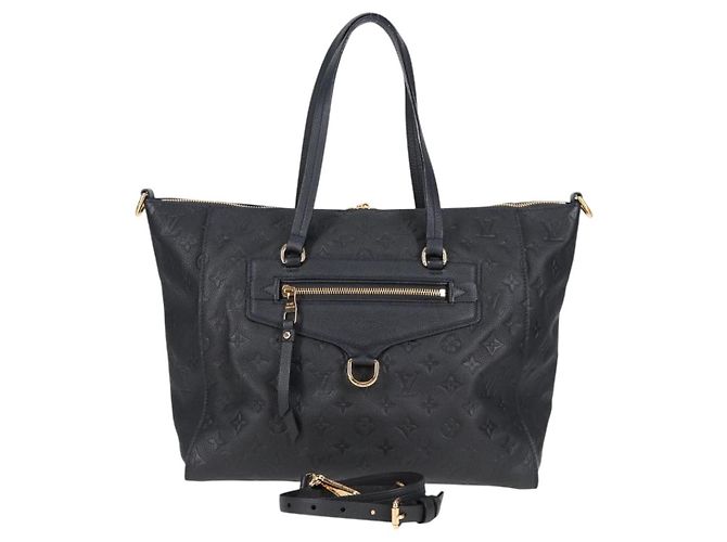 LOUIS VUITTON Borsa Tote Lumineuse PM Monogram Empreinte Nera M93410 Auth 124191A Nero