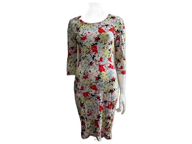 Abito floreale ERDEM con maniche 3/4 Multicolore