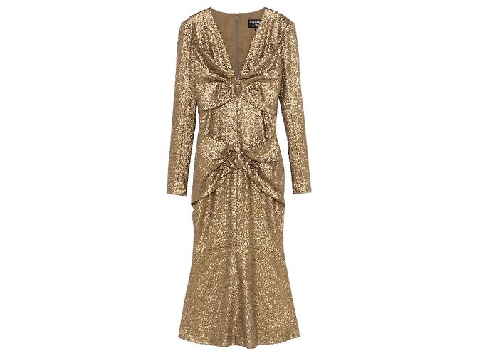 Chanel Ritz Gold Kleid Pre Herbst 2017 Golden