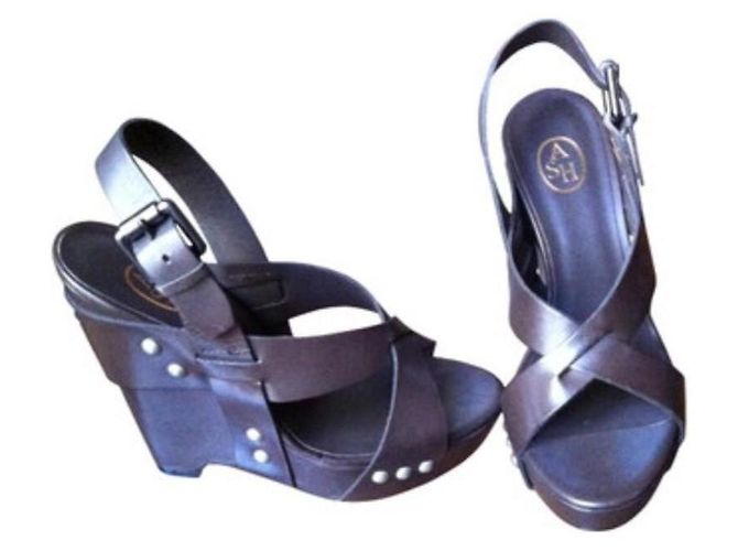 Mule con zeppa Ash Lucy in pelle marrone