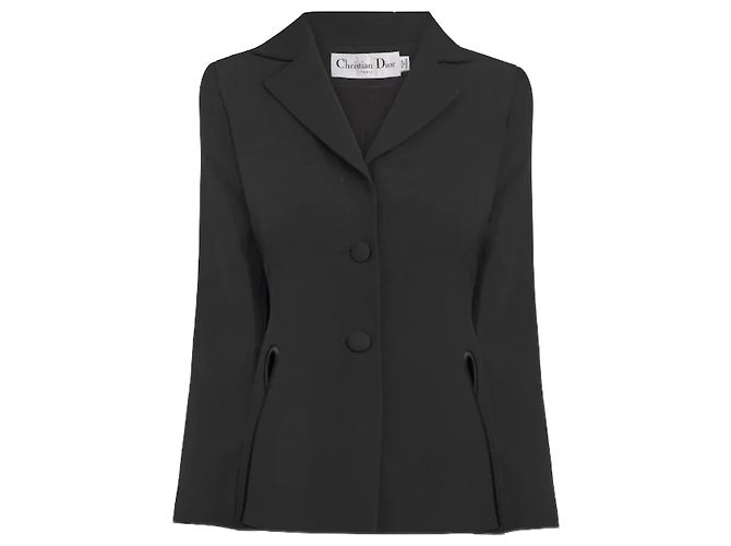 Giacca Bar Christian Dior in seta nera Nero