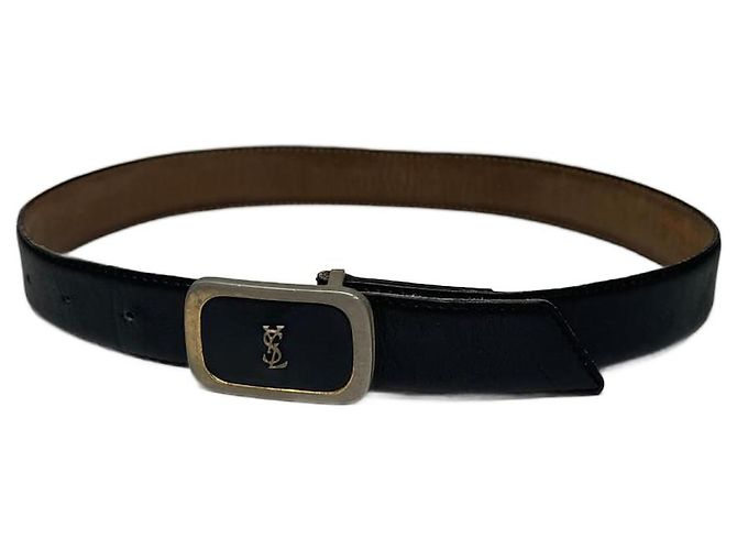 Vintage Yves Saint Laurent Ledergürtel schwarz
