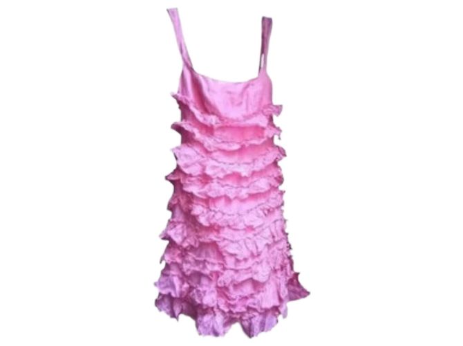 Vestido Ralph Lauren de seda rosa