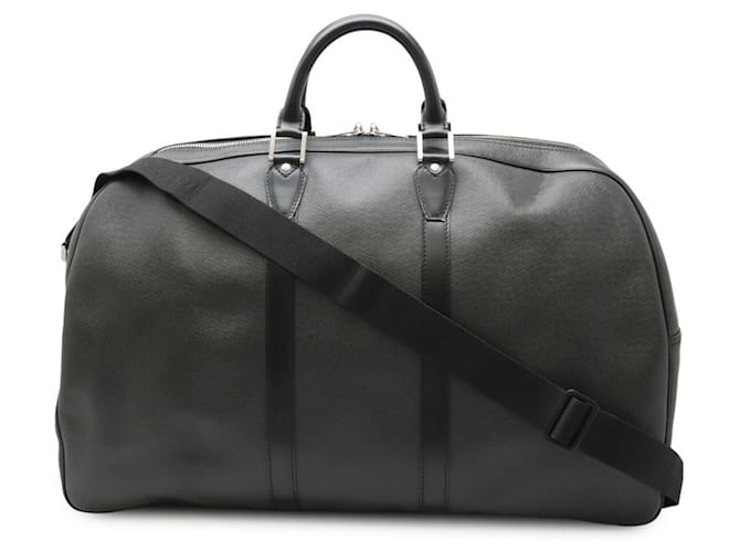 Louis Vuitton KENDAL 55 Taiga 2way Boston Bag Black Leather  ref.2233507