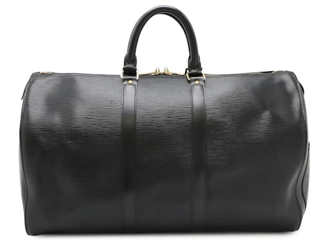 Louis Vuitton Keepall Epi Boston Bag Black Leather  ref.2233636