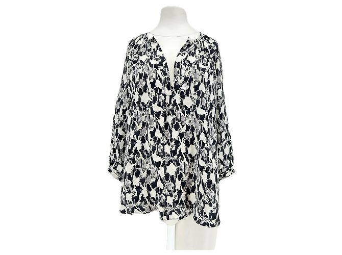 Joie Seidenbluse Zebra Print Schwarz S