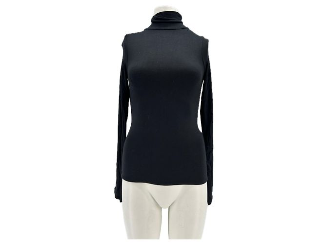 Autre Marque RE ONA Rollkragenpullover Schwarz 