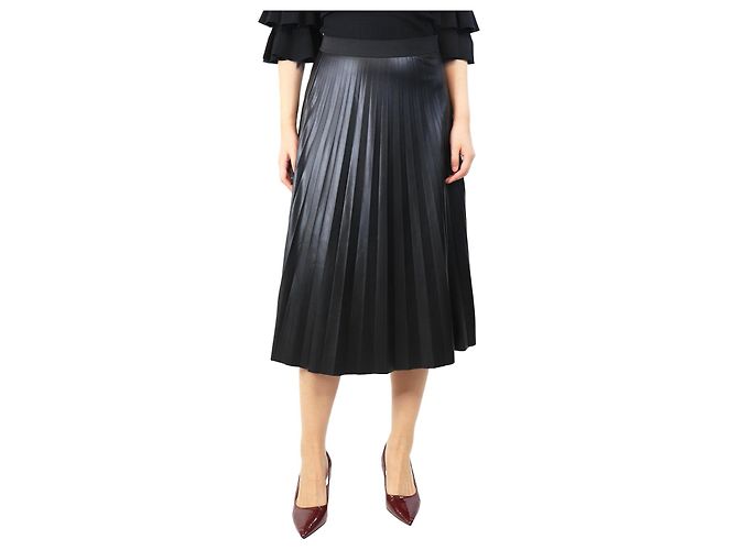 Autre Marque Jupe midi plissée noire Amelia - taille M