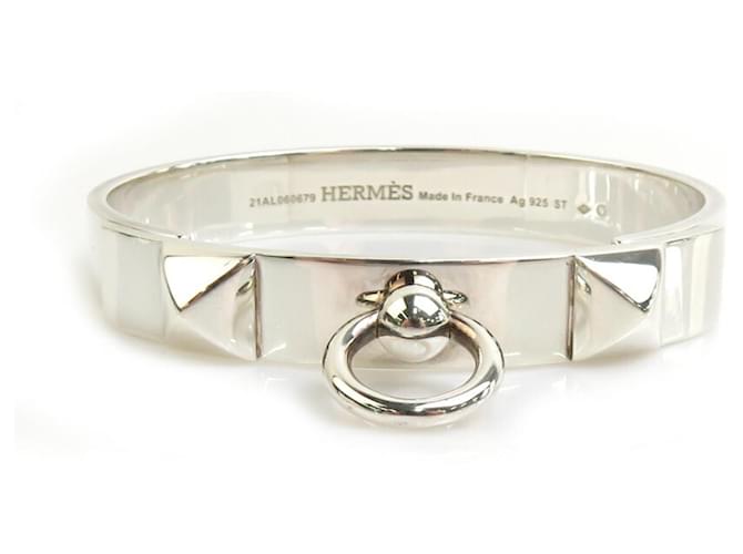 Hermès Pulsera charm de plata Collier de Chien Hermes 