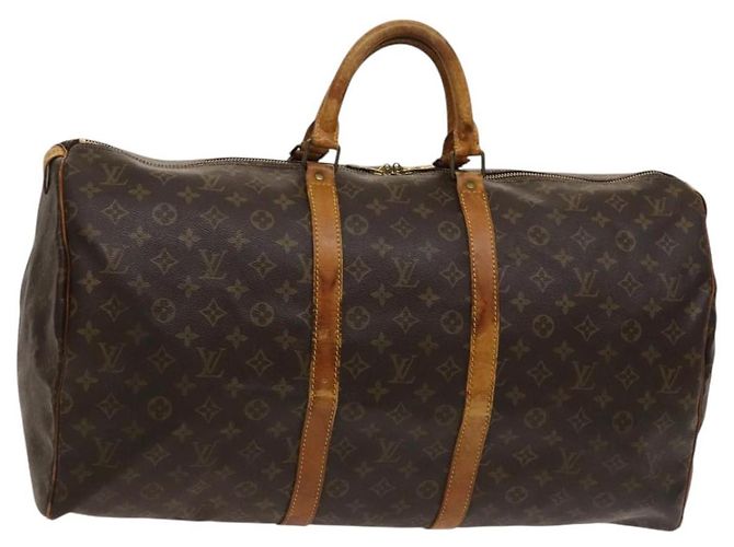 LOUIS VUITTON Monogram Keepall 55 Bolsa Boston M41424 LV Auth 120688 Monograma