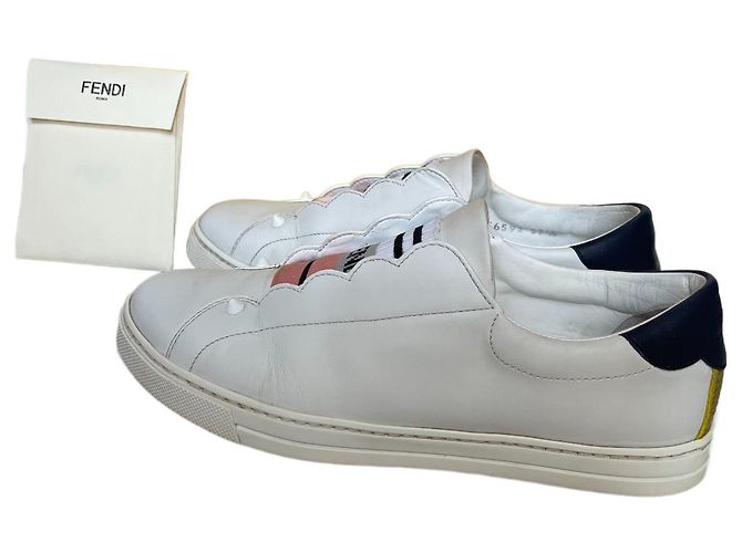 Fendi Ledersneaker Weiß 