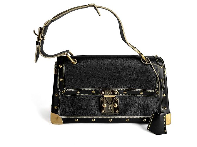 Louis Vuitton Borsa a spalla in pelle Suhali nera Nero