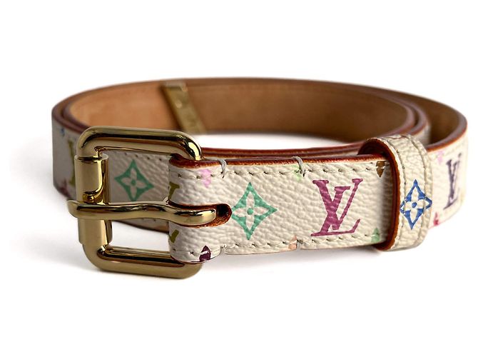 Louis Vuitton Thin Belt Murakami Canvas 80/32 Multicolor Multiple colors
