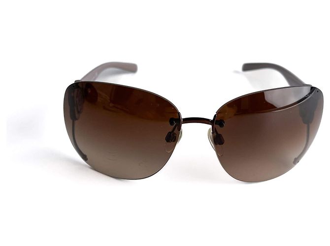 Chanel Óculos de sol em acetato Camelia Shield roxos