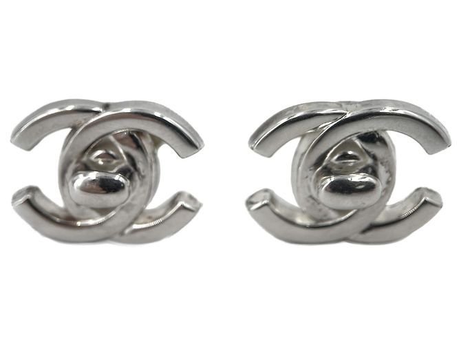 Timeless Chanel CC Silver Silberohrringe