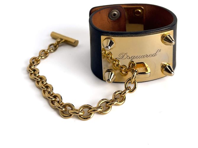 Autre Marque Lederarmband 18 CM Schwarz