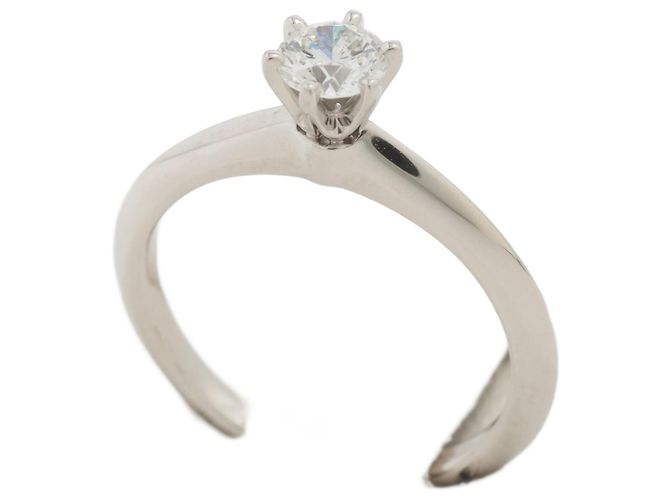 Tiffany & Co Solitaire Platinum Ring 16mm Diameter