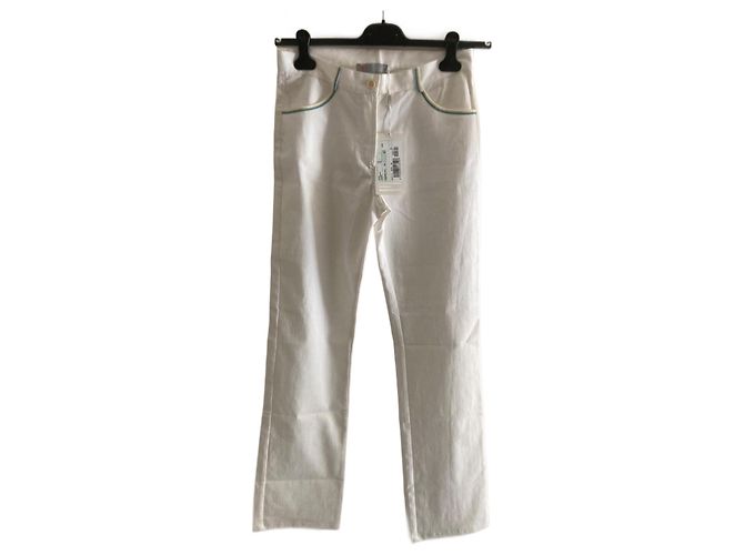 Pantalones Missoni 622 DC45 Blancos Algodón