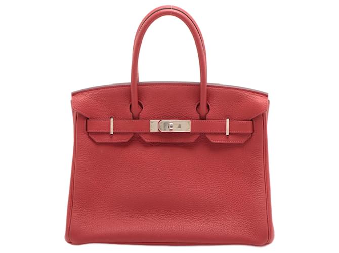 Hermès Birkin 30 Togo Leather Top-handle Bag Rouge Garance Red  ref.2235195