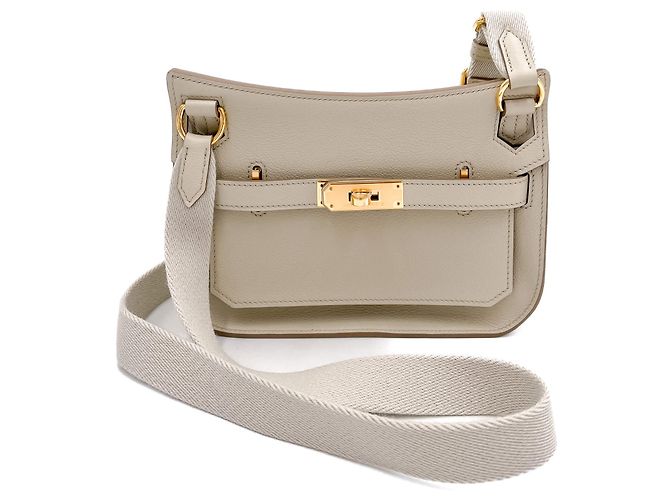 Hermès Mini Jypsiere em couro Clemence branco