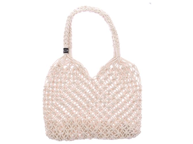 Autre Marque Bolsa de ombro de crochê Caqui