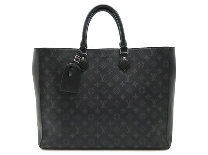 Louis Vuitton Grand Sac Monogram Eclipse Tote Bag Black Cloth  ref.2235463