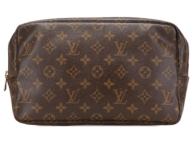 Louis Vuitton Brown Monogram Trousse Toilette 28 Cloth  ref.2235894