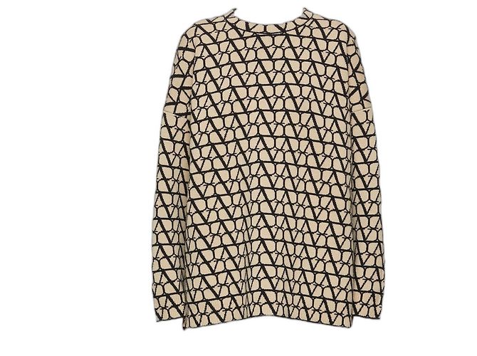 Valentino Garavani Toile Iconographe Wollpullover Beige