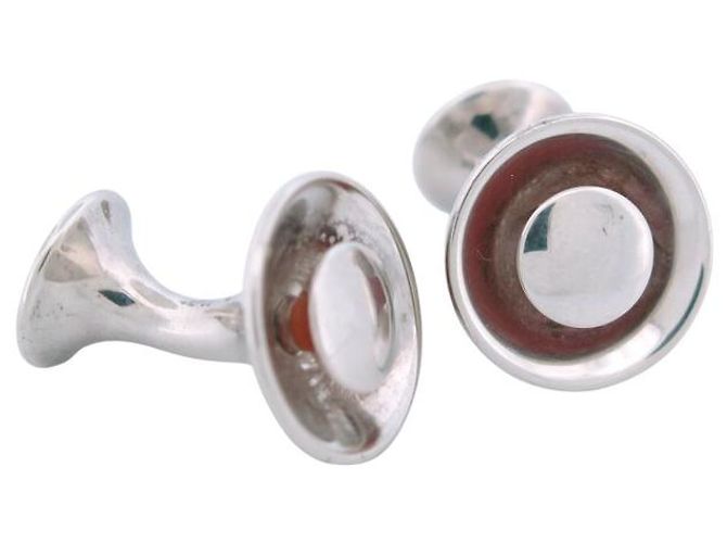 Hermès HERMES EQUINOXE SILVER 925 CUFFLINKS Silvery