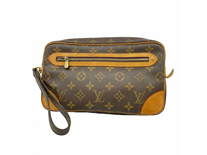 Louis Vuitton Monogram Marly Dragonne GM Clutch Bag Brown  ref.2236352