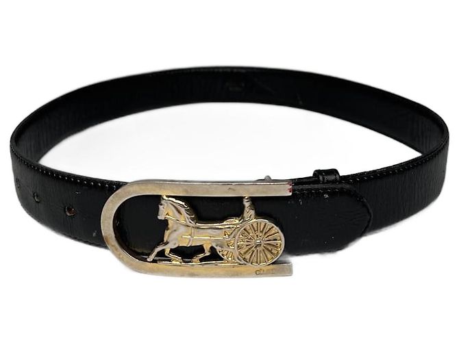 Céline Vintage Celine Leder Gürtel Schwarz Braun