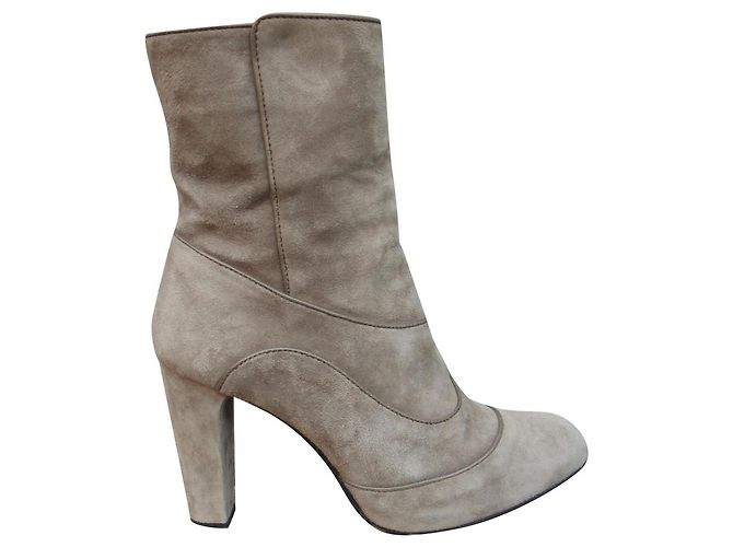 Botas de cano curto Tod's em camurça bege