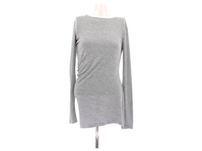 T By Alexander Wang Pull gris chiné