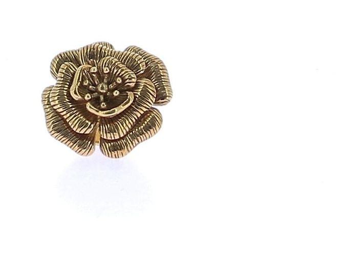 Aurelie Bidermann Pines de flores doradas en oro amarillo Dorado