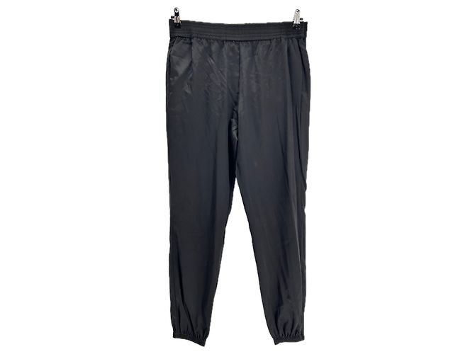 DMN Calça de seda preta Preto