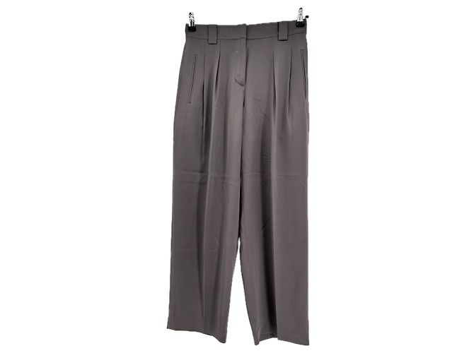 Autre Marque Grau Seidenhose