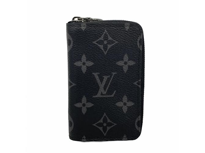 Louis Vuitton Monogram Eclipse Zipper Purse Brown Black  ref.2237767